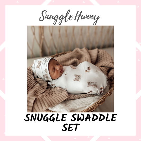 Snuggle Hunny - Snuggle Swaddle & Topknot / Beanie Set