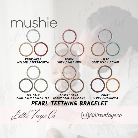 Mushie - Pearl Teething Bracelet (Pack of 3)