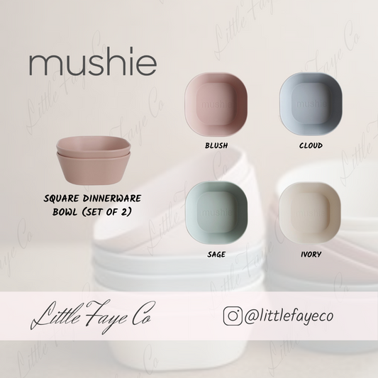 Mushie - Square Dinnerware Bowls (Set of 2)