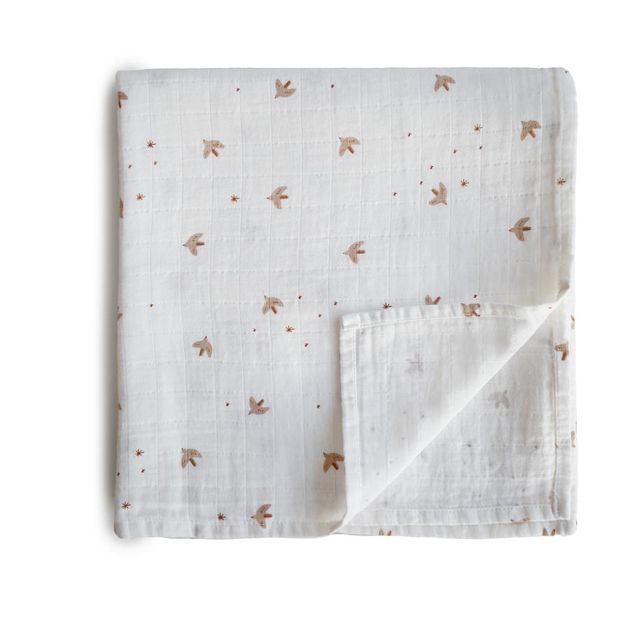 Mushie - Muslin Swaddle Blanket (Organic Cotton)